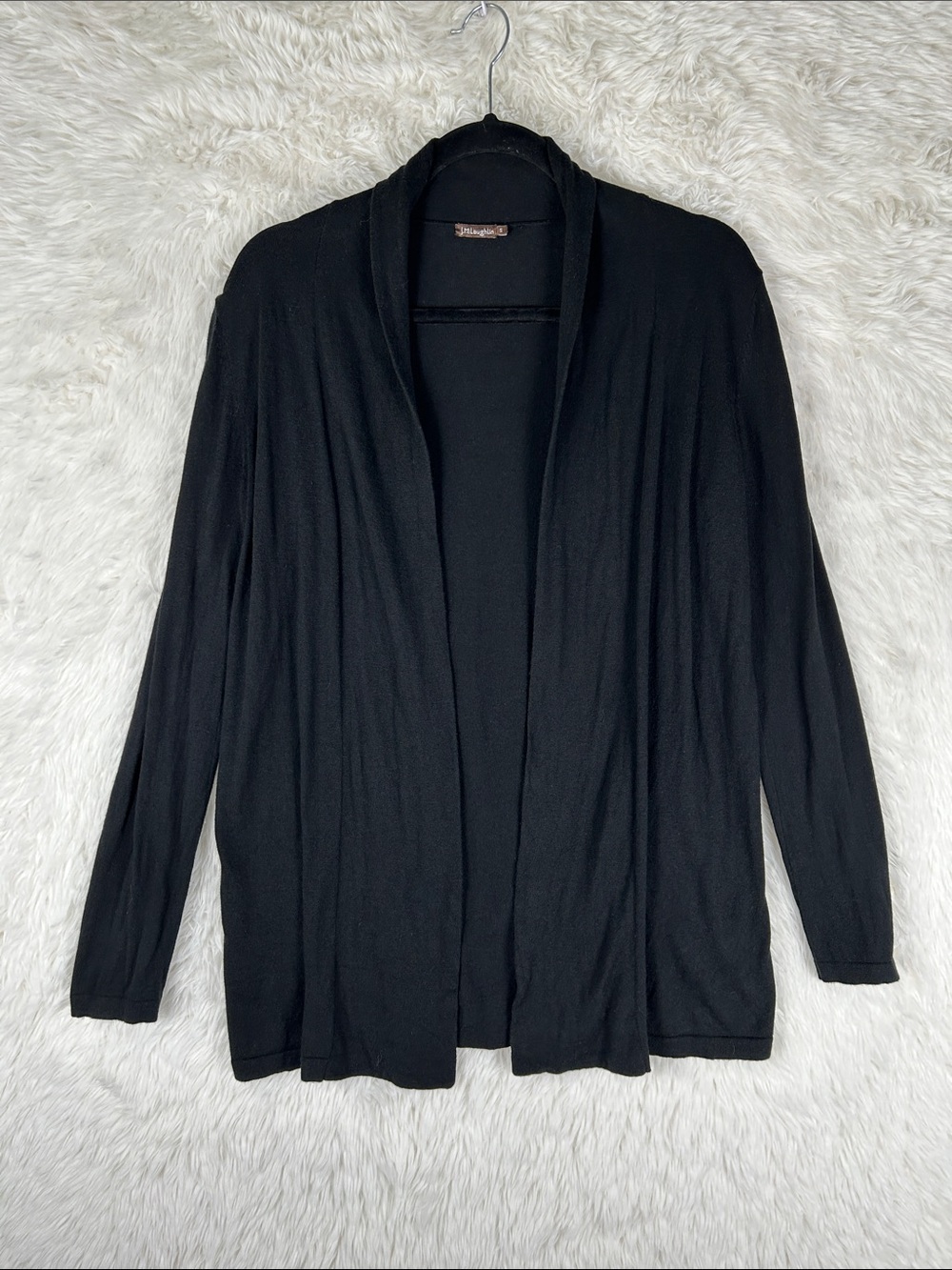 J. McLaughlin Black Open-Front Women's Cardigan Sweater
